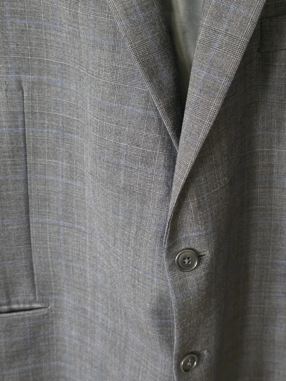 Jos A Bank Executive Gray 100% Wool Blazer Sport Coat 52R 2 Button Men Career